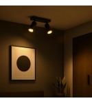 Milagro Oprawa Mica Spot Czarny + Złoty 2xGU10 ML2096