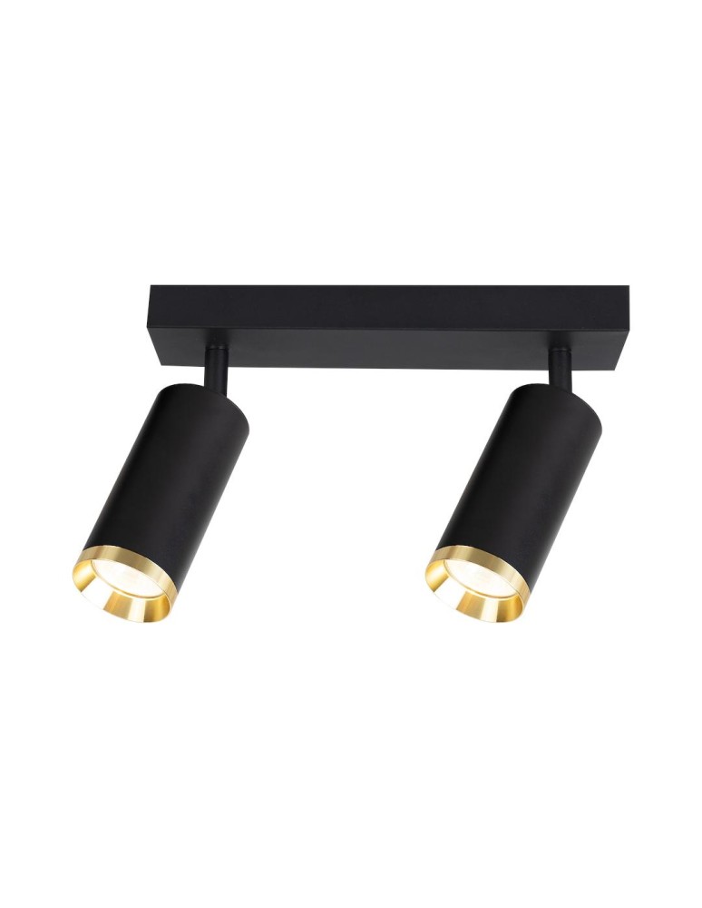 Milagro Oprawa Mica Spot Czarny + Złoty 2xGU10 ML2096