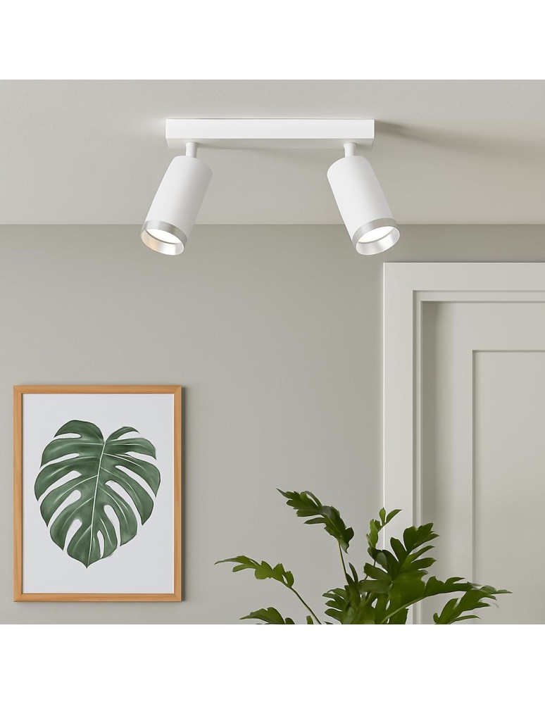 Milagro Oprawa Mica Spot Biały + Chrom 2xGU10 ML2097