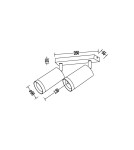 Milagro Oprawa Mica Spot Biały + Chrom 2xGU10 ML2097