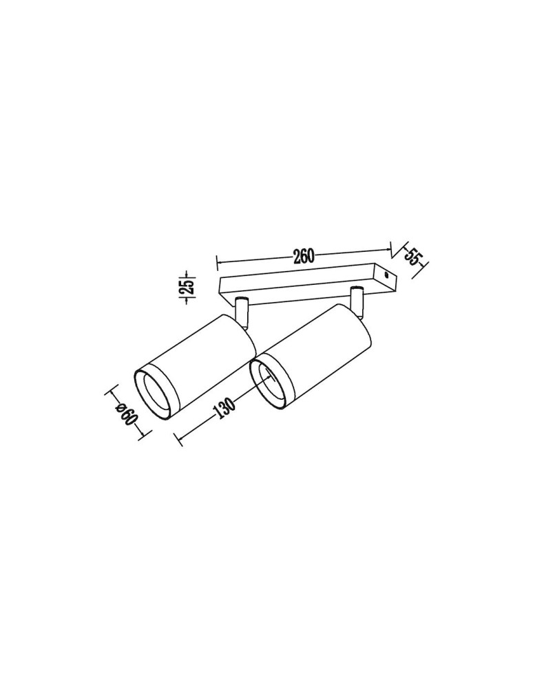 Milagro Oprawa Mica Spot Biały + Chrom 2xGU10 ML2097
