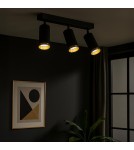 Milagro Oprawa Mica Spot Czarny + Złoty 3xGU10 ML2098