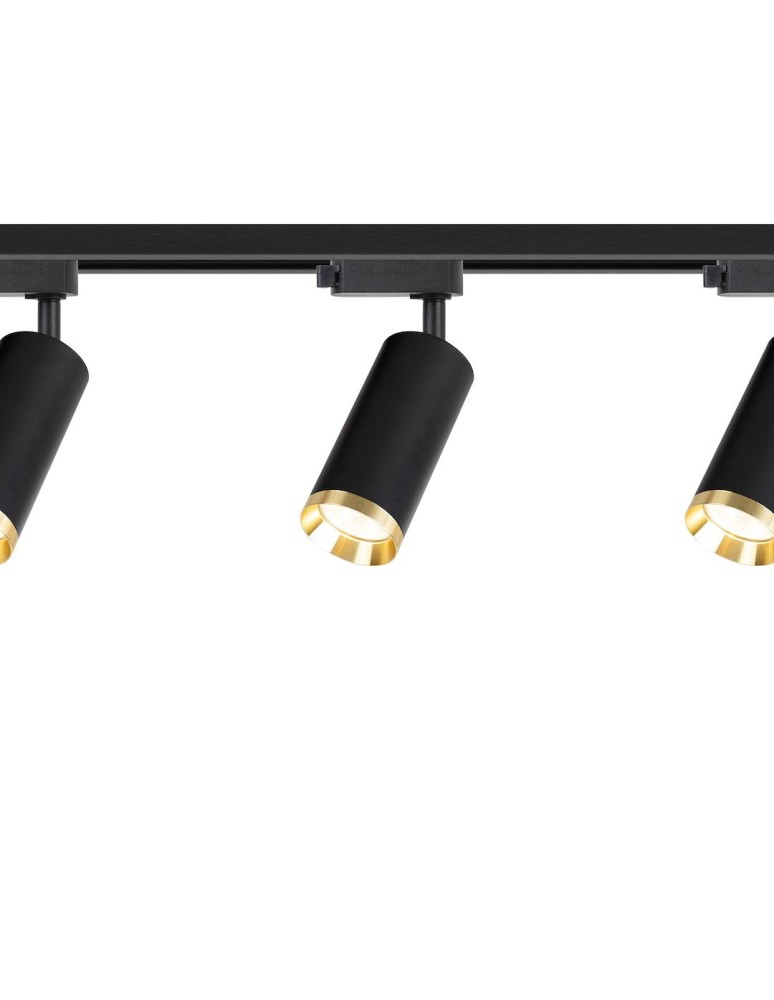 Milagro Zestaw Oprawa Mica Track Czarny + Złoty 3xGU10 1m ML2104