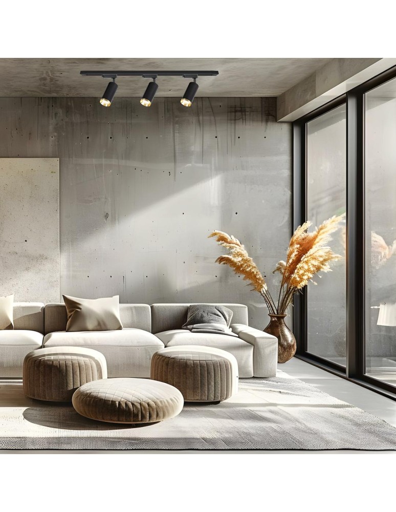 Milagro Zestaw Oprawa Mica Track Czarny + Złoty 3xGU10 1m ML2104