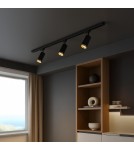 Milagro Zestaw Oprawa Mica Track Czarny + Złoty 3xGU10 1m ML2104