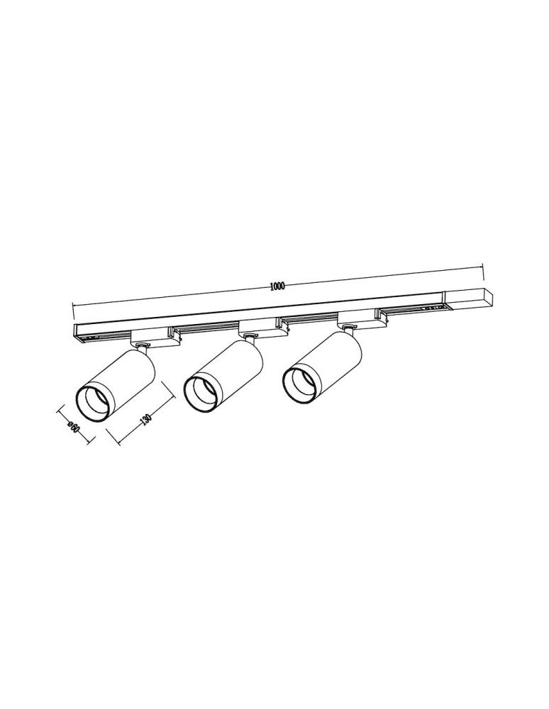 Milagro Zestaw Oprawa Mica Track Czarny + Złoty 3xGU10 1m ML2104