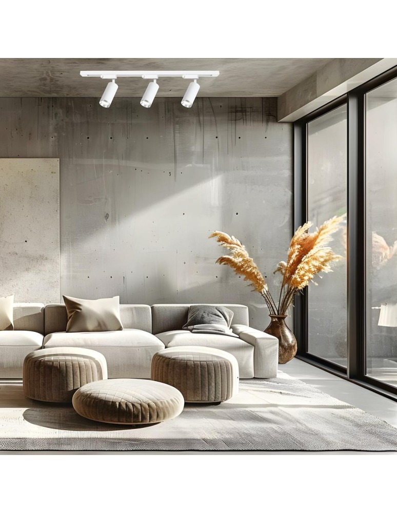 Milagro Zestaw Oprawa Mica Track Biały + Chrom 3xGU10 1m ML2105 Milagro Zestaw Oprawa Mica Track Biały + Chrom 3xGU10 1m ML2105