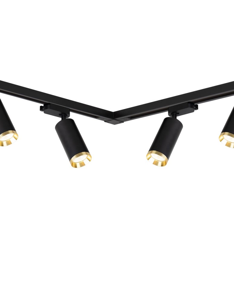 Milagro Zestaw Oprawa Mica Track Czarny + Złoty 6xGU10 2m ML2106
