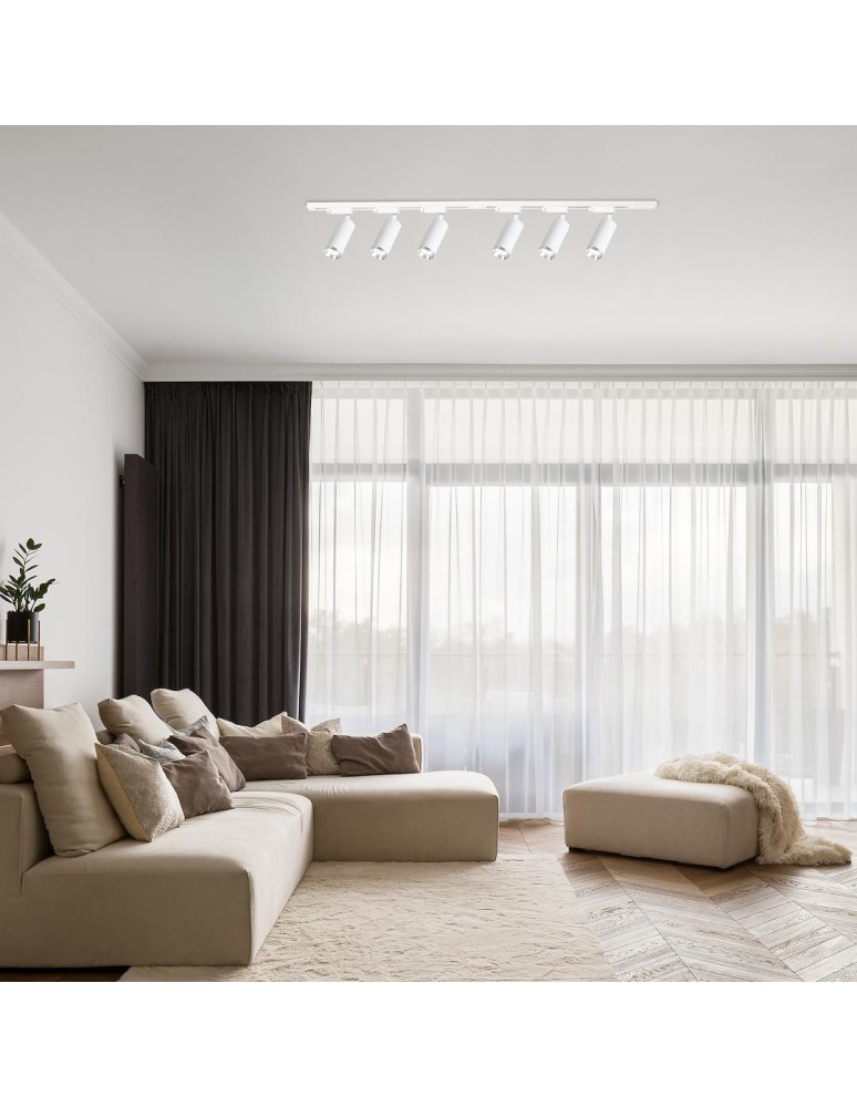 Milagro Zestaw Oprawa Mica Track Biały + Chrom 6xGU10 2m ML2107