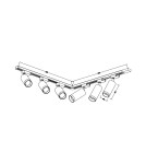 Milagro Zestaw Oprawa Mica Track Biały + Chrom 6xGU10 2m ML2107