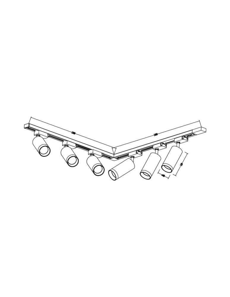 Milagro Zestaw Oprawa Mica Track Biały + Chrom 6xGU10 2m ML2107