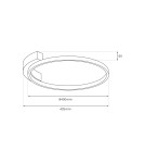 Milagro Lampa sufitowa LUNA 18W LED ML1843