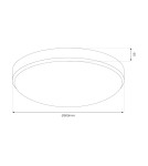 Milagro Plafon Maya Czarny 36W LED Ø500 ML1831