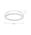 Milagro Plafon LAGO 36W LED Ø480 ML1841