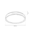 Milagro Plafon ORINOKO 36W LED Ø480 ML1840