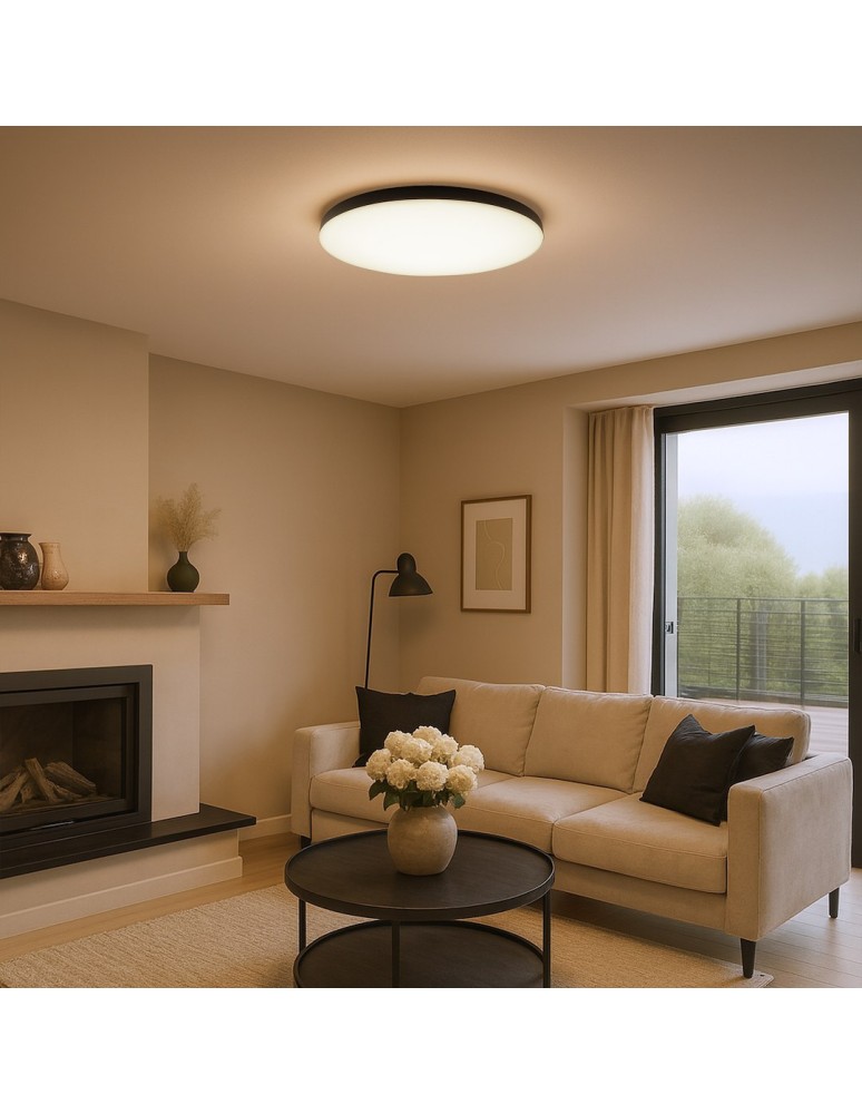 Milagro Plafon Siena Czarny 80W LED Ø750 mm + pilot ML1834