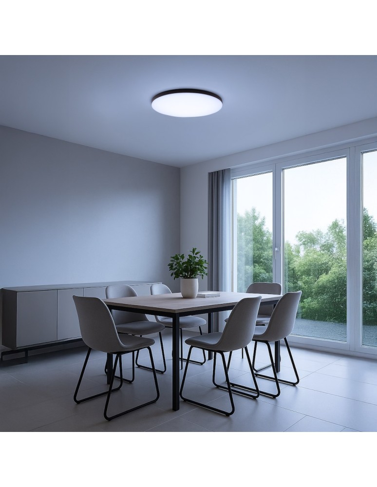 Milagro Plafon Siena Czarny 80W LED Ø750 mm + pilot ML1834