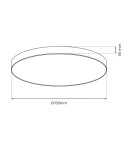 Milagro Plafon Siena Czarny 80W LED Ø750 mm + pilot ML1834