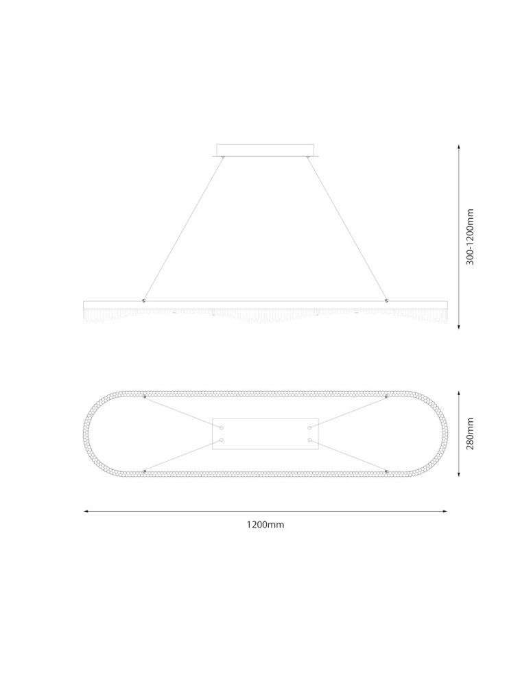 Milagro Lampa wisząca PRECIOSA 45W LED ML1868