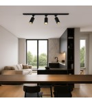 Milagro Zestaw Oprawa Tiger Track Czarny 3xGU10 1m ML2126