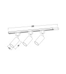 Milagro Zestaw Oprawa Tiger Track Biały 3xGU10 1m ML2127