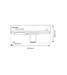 Milagro Złączka Track Biały Do Lampy Wiszącej 1-Obwodowy ML2128