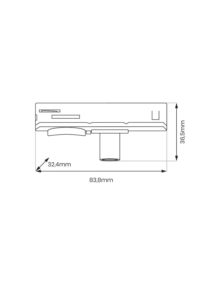 Milagro Złączka Track Biały Do Lampy Wiszącej 1-Obwodowy ML2128