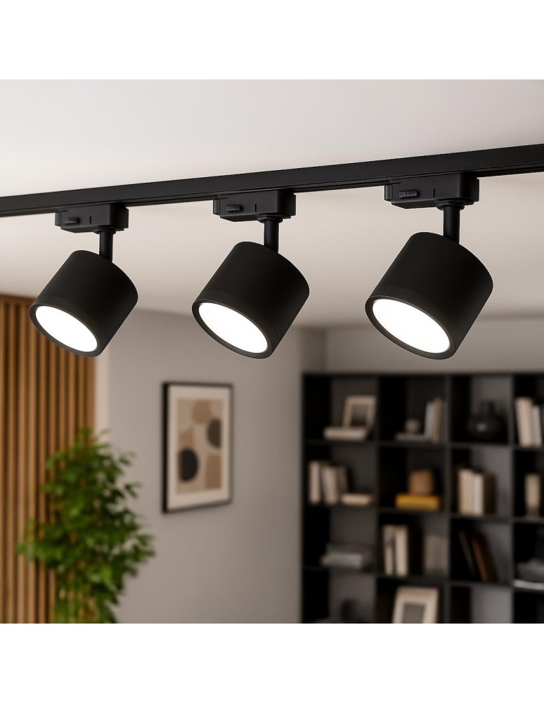 Milagro Oprawa Cyklop Track Czarny 1xGx53 3-Obwodowy ML2131