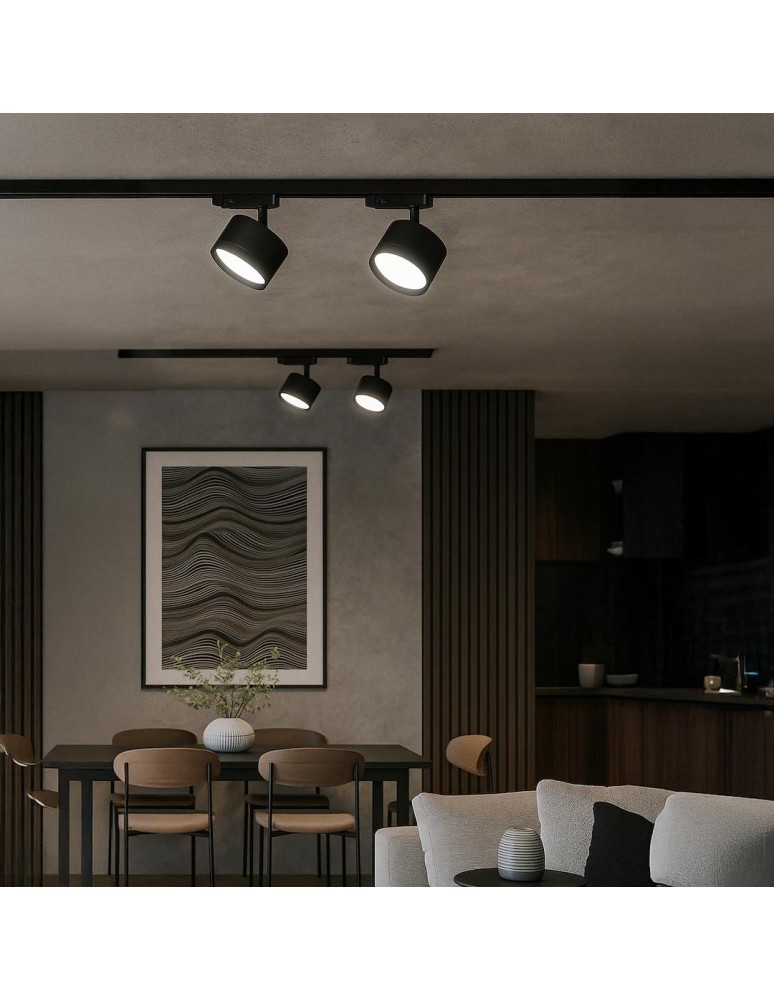 Milagro Oprawa Cyklop Track Czarny 1xGx53 3-Obwodowy ML2131