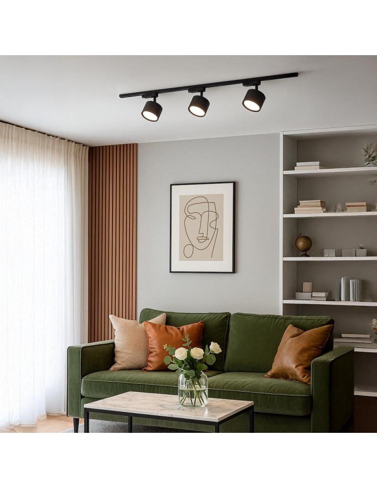 Milagro Oprawa Cyklop Track Czarny 1xGx53 3-Obwodowy ML2131