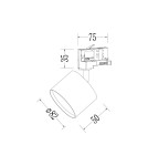 Milagro Oprawa Cyklop Track Czarny 1xGx53 3-Obwodowy ML2131