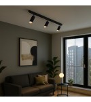 Milagro Oprawa Mica Track Czarny + Złoty 1xGU10 - 3-obwodowy ML2194