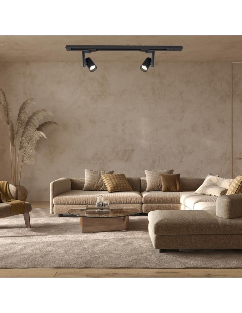 Milagro Oprawa Timor Track Czarny 1xGU10 3-obwodowy ML2283