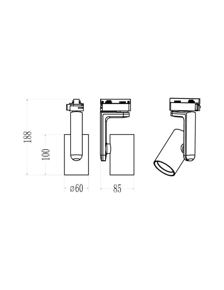 Milagro Oprawa Timor Track Czarny 1xGU10 ML2285