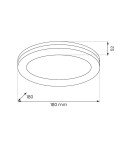 Eko-Light Plafon Marlon 12W 4000K Biały IP54 EKP2303