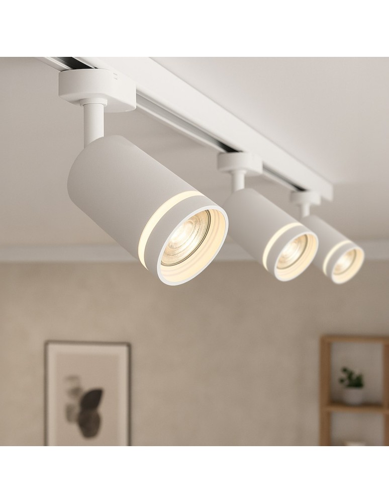 Milagro Oprawa Pipe Ring Track Biały 1xGU10 - 3-obwodowy ML2307