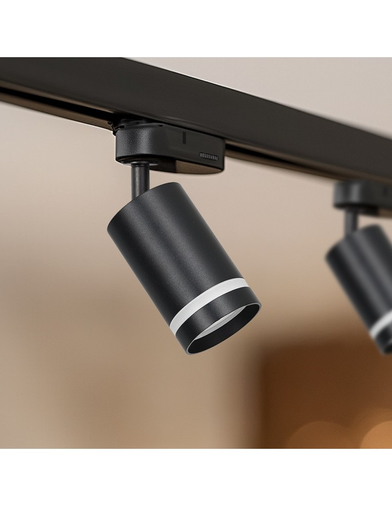 Milagro Oprawa Pipe Ring Track Czarny 1xGU10 - 3-obwodowy ML2308