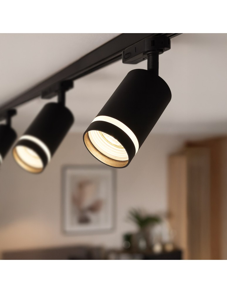 Milagro Oprawa Pipe Ring Track Czarny 1xGU10 - 3-obwodowy ML2308