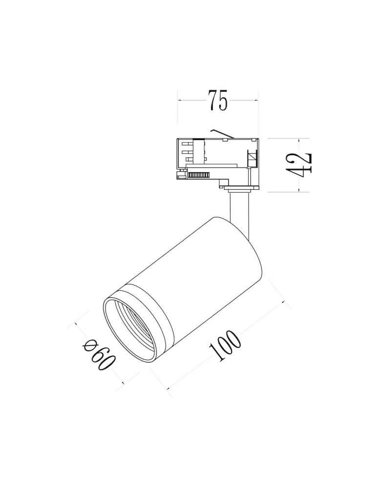 Milagro Oprawa Pipe Ring Track Czarny 1xGU10 - 3-obwodowy ML2308