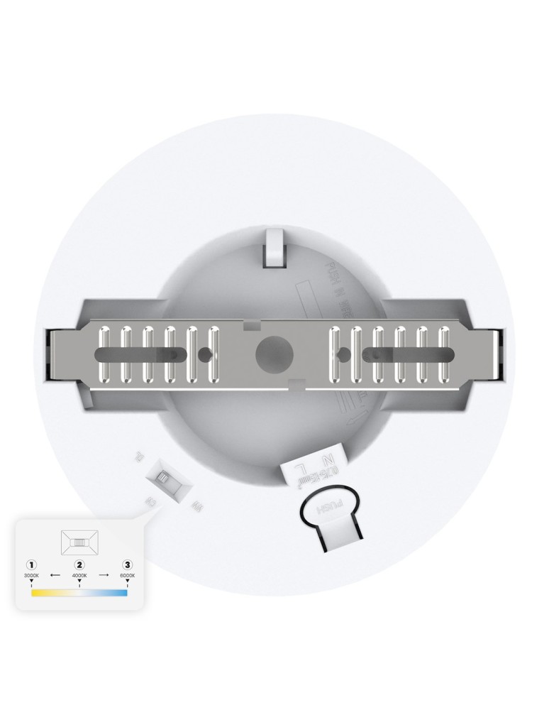 Milagro Plafon Evora Biały Round 6W 3CCT ML1786