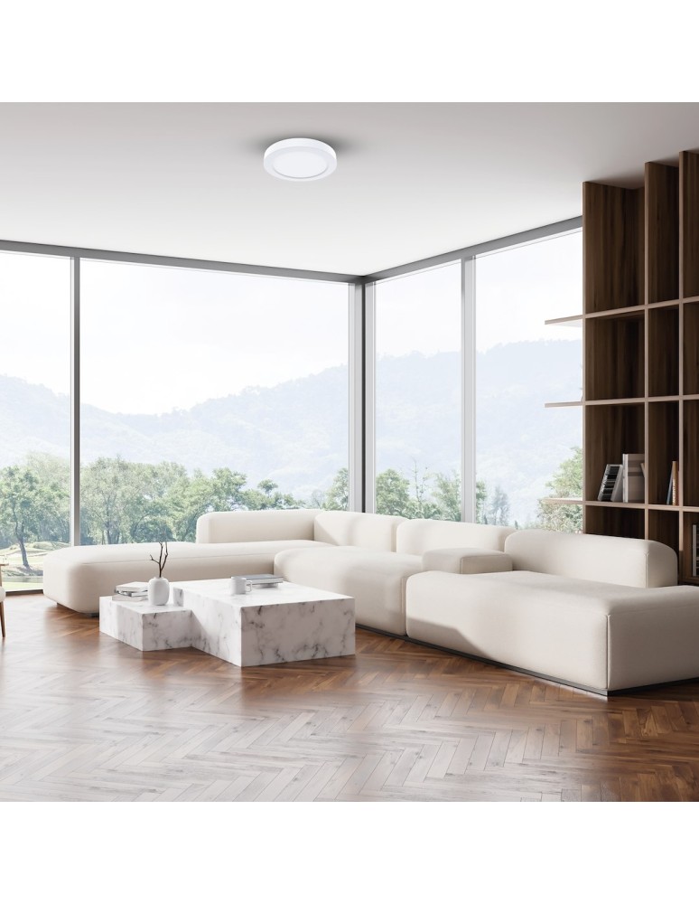 Milagro Plafon Evora Biały Round 6W 3CCT ML1786