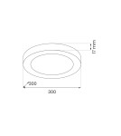 Milagro Plafon Evora Czarny Round 24W 3CCT ML1791