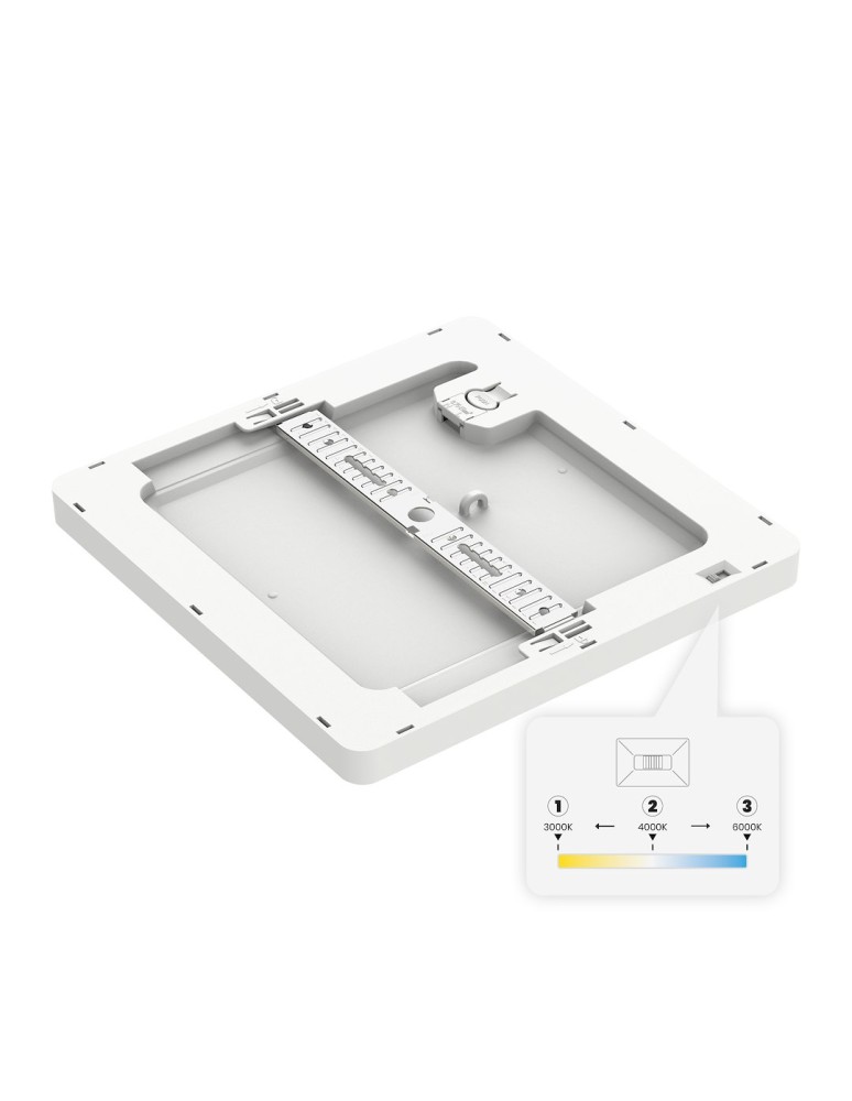 Milagro Plafon Evora Biały Square 12W 3CCT ML1792