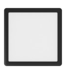 Milagro Plafon Evora Czarny Square 12W 3CCT ML1795
