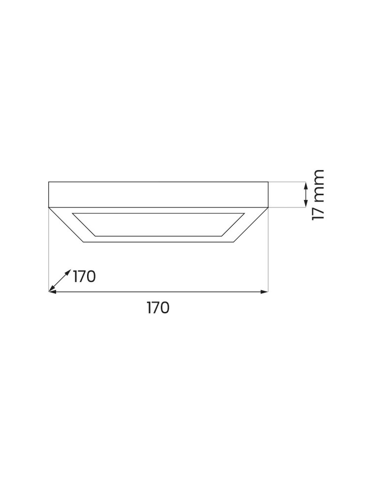 Milagro Plafon Evora Czarny Square 12W 3CCT ML1795