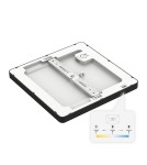Milagro Plafon Evora Czarny Square 24W 3CCT ML1797