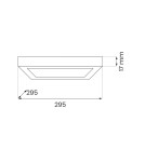 Milagro Plafon Evora Czarny Square 24W 3CCT ML1797