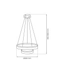 Milagro Lampa wisząca GALA SILVER 54W LED ML2243