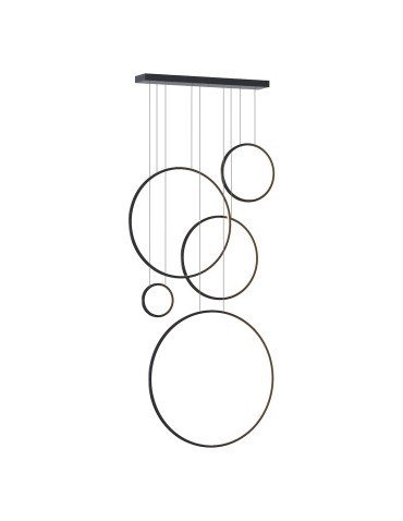 Milagro Lampa wisząca Saturno Black 100W LED mezzanine ML2324