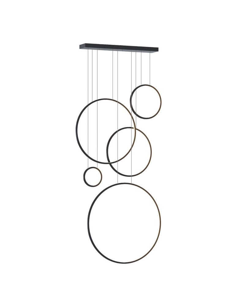 Milagro Lampa wisząca Saturno Black 100W LED mezzanine ML2324